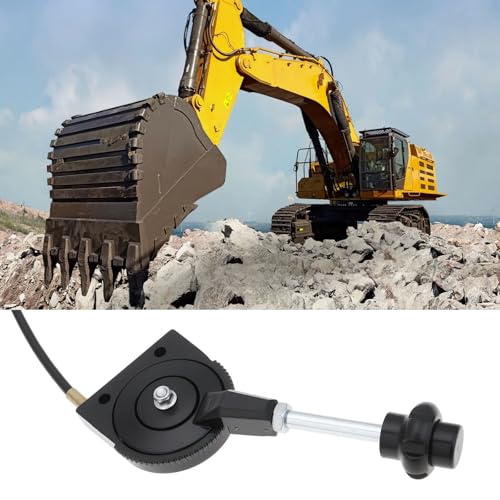 YINETTECH 2,5 M Manuelles Flexibles Drosselklappensteuerkabel für Den Austausch des Baggermotordrehzahlhebels