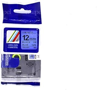 Fita Compatível TZ-531 Tze-531 Azul 12mm para Rotulador Brother PT-H105 PT-H110 PT-D210 PT-D400 P-Touch Cube