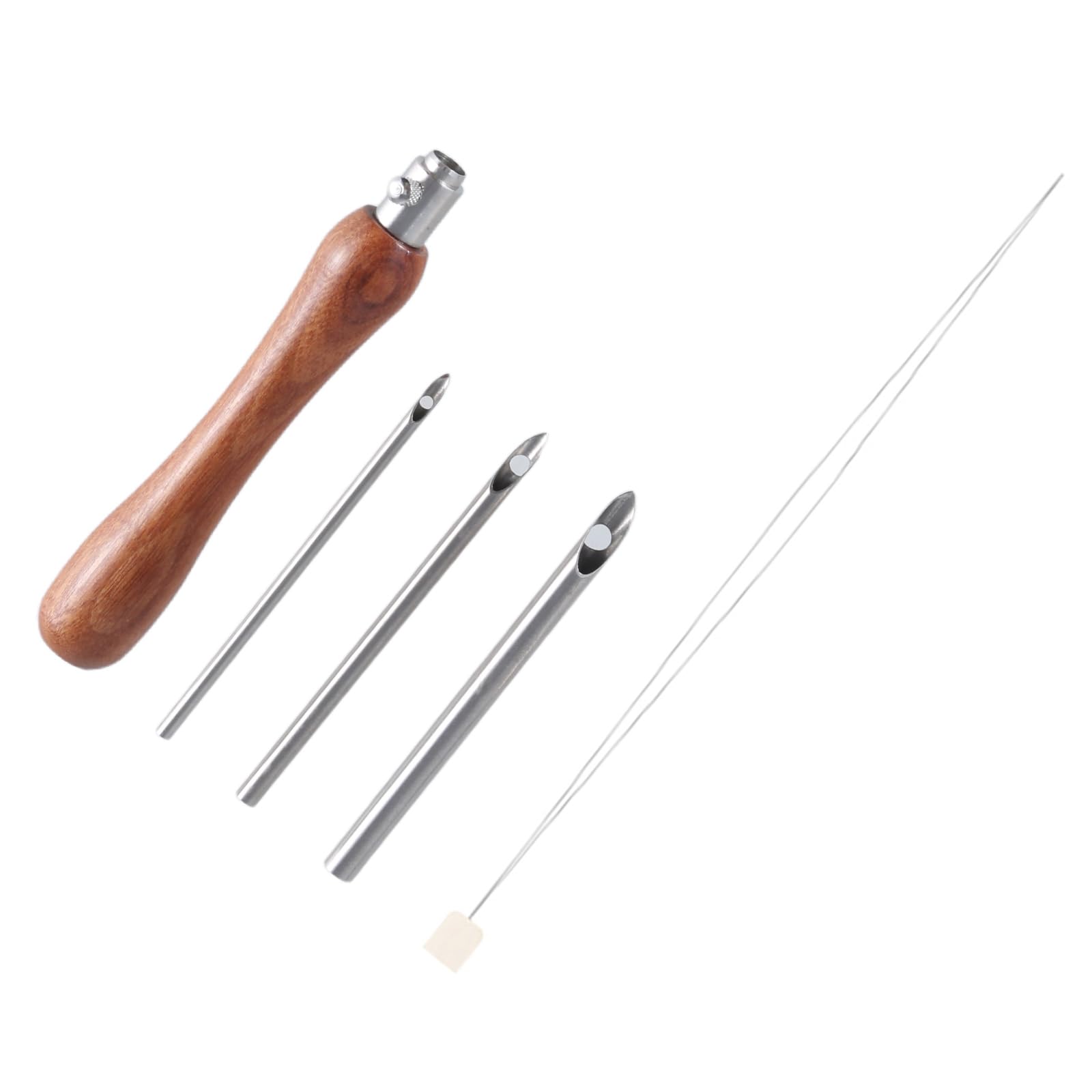carotoe Embroidery Punching Needle Set, Wood Hand Embroidery Pen Beginner Punching Needle Set for Stitching Craft Ergonomic Wood Handle