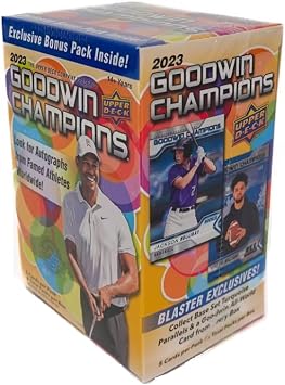 Upper Deck 2023 Goodwin Champions Blaster Box, 8 Packs, 150-card Base Set, Turquoise Parallels