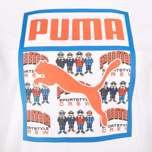PUMA Kids Boys Graphic Classics Crew Neck Short Sleeve Casual Tops Casual - White3