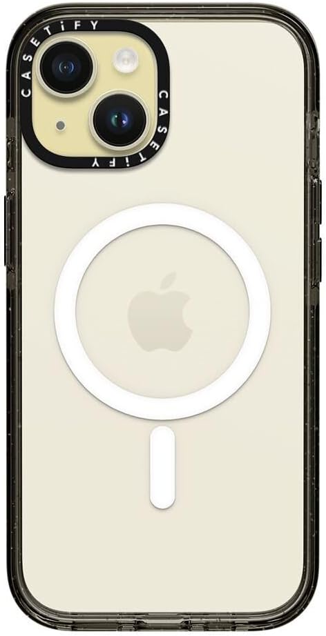 CASETiFY Impact iPhone 15 Case [4X Military Grade Drop Tested / 8.2ft Drop Protection/Compatible with Magsafe] - Clear Black - Image 2