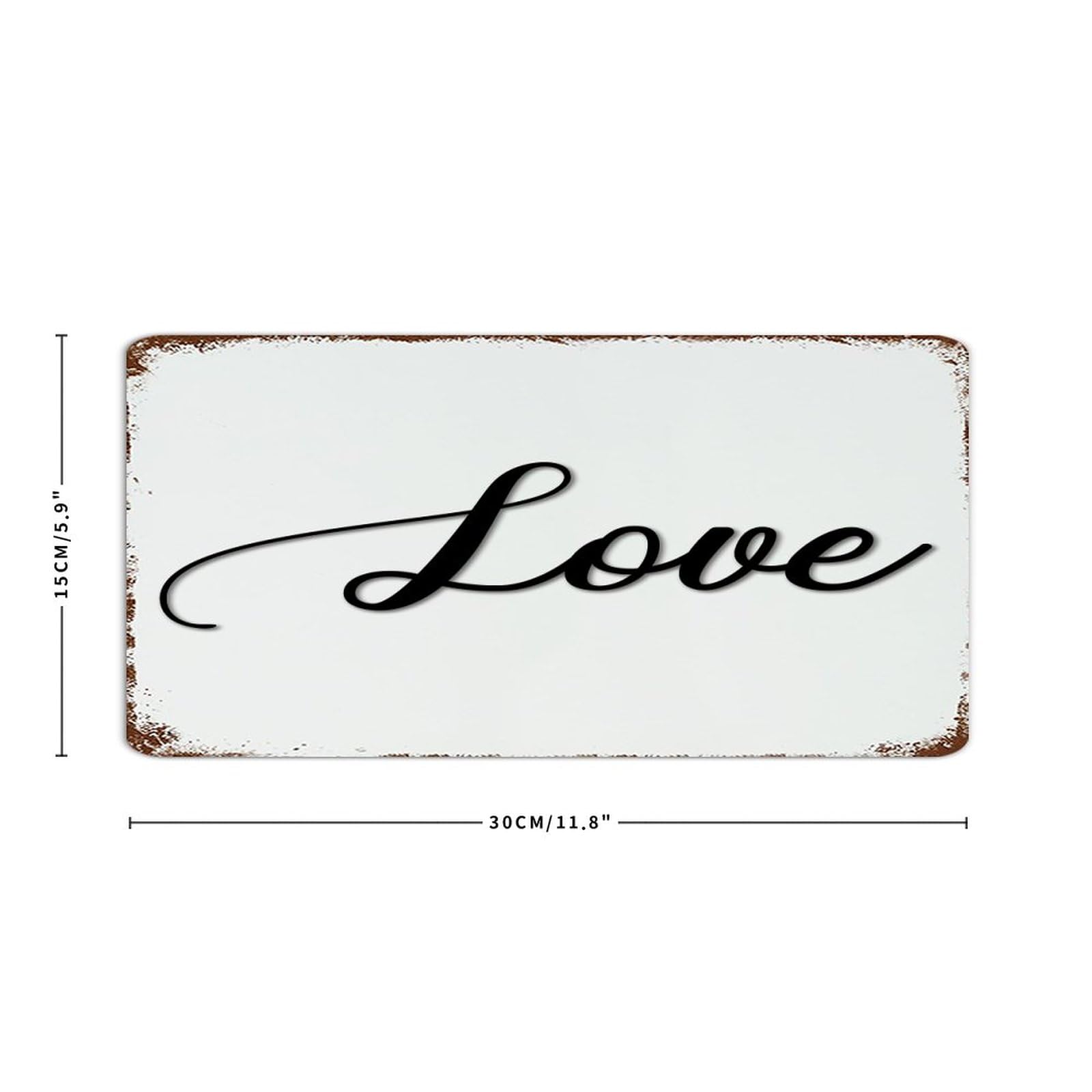 Targa decorativa in metallo con scritta in lingua inglese Welcome to