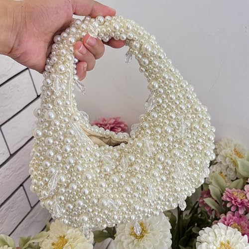 Sac de soirée en perles luxe esthétique et rigide haute couture