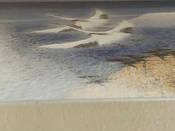 Amazon.co.jp: 和紙工芸小原和紙山内一生工房鶴富士山芸術絵画 : ホビー