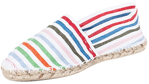 Sommerlatschen Espadrilles, Handmade, Bunt gestreift, Unisex, SL1242, Größe 44