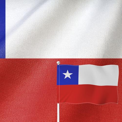 Drapeau Chili double face grand format 150x240 cm résistant aux UV