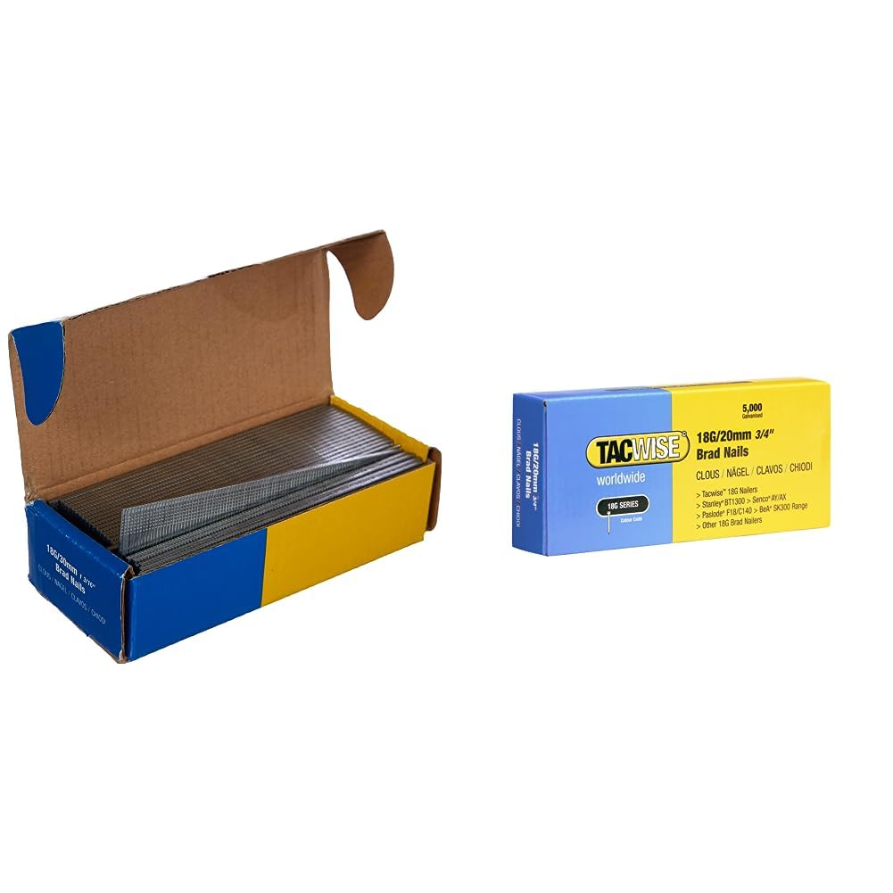 Clous de finition type 18g Tacwise 30mm et 20mm pour cloueuse | 2 boîtes de 5000 pièces