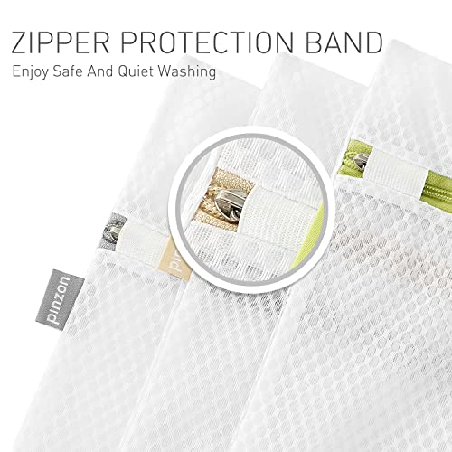 Amazon Brand - Pinzon Delicates Mesh Laundry Bags, Washing Machine Wash Bags, Reusable And Durable Mesh Wash Bags For Delicates Blouse, Hosiery, Underwear, Bra, Lingerie Baby Clothes - 3M #TOP3