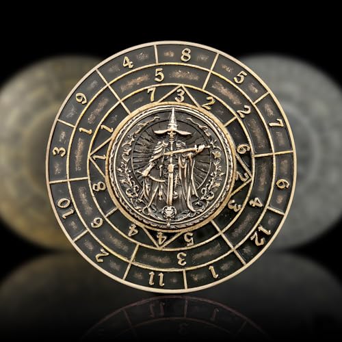 Haxtec DND Spinner Dice 7-in-1 Metal D&D Dice Set with Leather Bag Unique Dice Spinner for Dungeons and Dragons DND Gifts RPG Tabletop Game