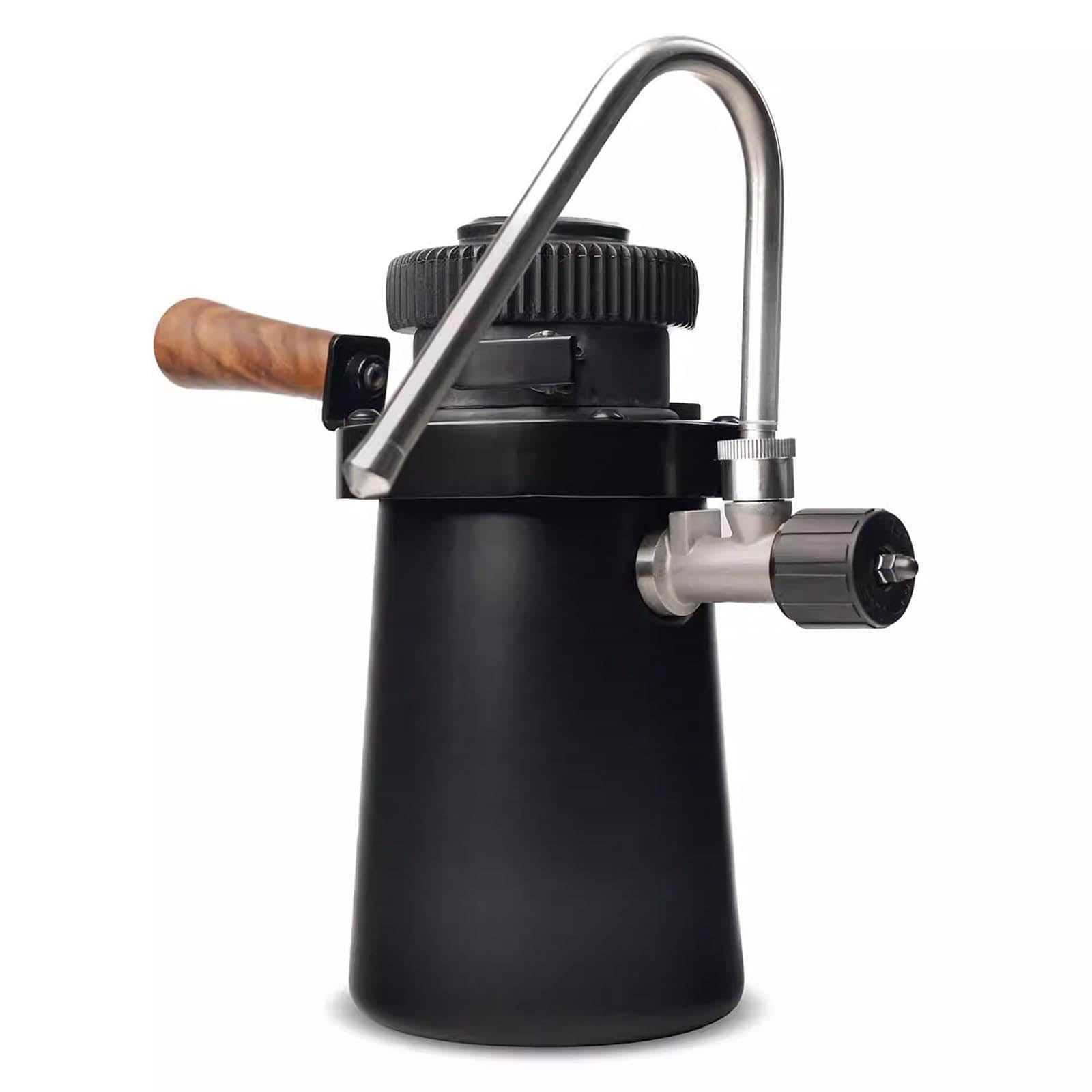 Máquina espumadora de leche con 2 boquillas de vapor y medidor de presión de aire para estufa y placa de inducción, perfecta para capuchino y café con leche