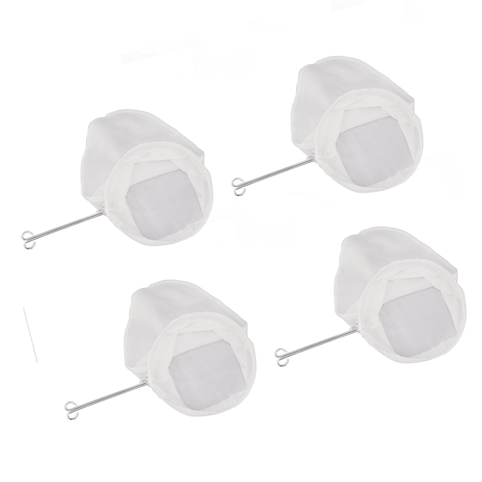 Bolsa de colador de malla ultrafina, filtro de té tradicional tailandés reutilizable con cremallera para café, té, leche, zumo, preparación en casa, oficina, cafetería (l)