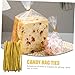BCOATH 2400pcs Gold Candy Bag Ties Cellophane Sealed Pouches Drawstring Wrapping Ties for Treat Bags Bread Holiday