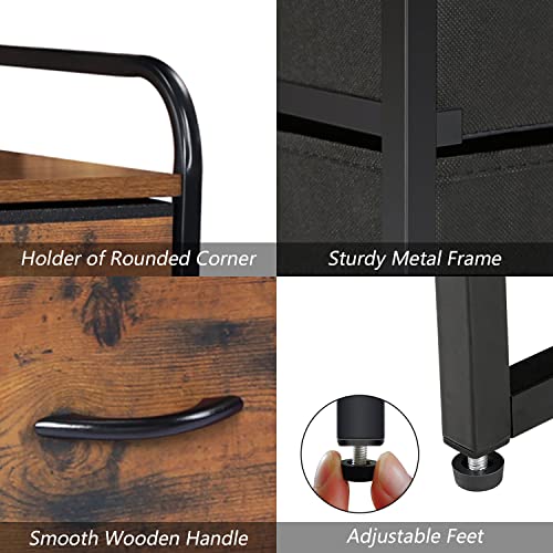 Kamiler 7 Drawer Dresser,3Tier Storage Organizer,Chest of Drawers for