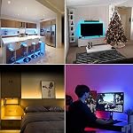 Lumières à bande LED alimentées par batterie, bande lumineuse LED RGB flexible changeant de couleur, 5050 3M/9.8FT 90 LEDs 5V alimentée par batterie avec contrôleur