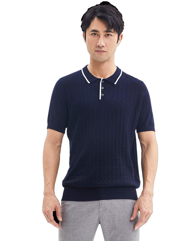 ZHILIZhili Men's Wicking Performance Golf Spot Shield Short Sleeve Polo Sport Shirt