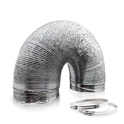 Aygrochy Tubo flexible de aluminio de 150 mm para campana extractora, ventilador，Longitud 5 metros