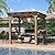 VEIKOU 8’x5’ Grill Gazebo, Patio Gazebo with Hardtop Metal Roof, Rainwater Drainage, Wood Frame, BBQ Gazebo for Barbecue, Backyard, Garden