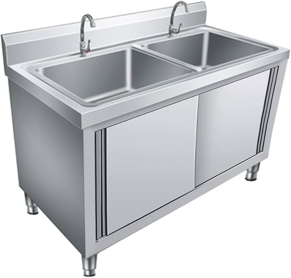業務用 120㎝幅 2層流し台 シンク 蛇口2個付き 中古 業務用 120㎝幅 2層流し台 シンク 蛇口2個付き 中古