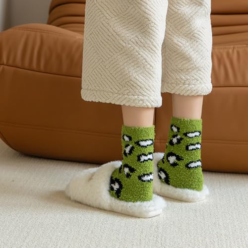 Image of Ginmewrae Fuzzy Socks for Women Cozy Soft Fluffy Slipper Socks Home Sleeping Warm Socks Stocking Stuffer Gift for Women