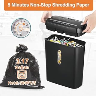 Home Office Paper Shredder,Woolsche 10-Sheet Strip Cut with 3.17-Gallon Basket,P-2 Security Level,CD & Credit Card Shredder,Durable & Fast - Jam Proof System - ETL Certified