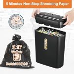 Home Office Paper Shredder,Woolsche 10-Sheet Strip Cut with 3.17-Gallon Basket,P-2 Security Level,CD & Credit Card Shredder,Durable & Fast - Jam Proof System - ETL Certified - Image 3