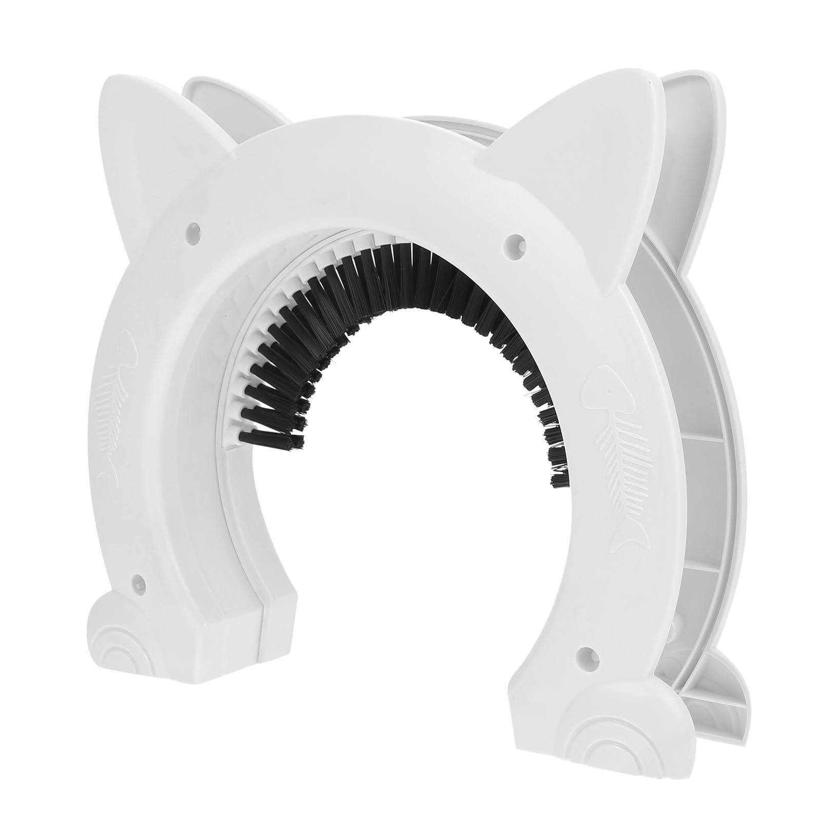 ibasenice Porte pour Chat Intérieur Pratique et Sécurisée en Abs Blanc, Trappe pour Chatons et Chats, Cadre pour Porte D'accès aux Animaux, 1 Set