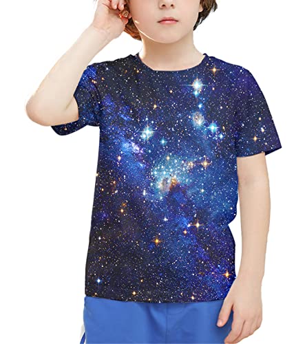 Linnhoy Kid Shirts 3D Graphic Printed Tees for Boys and Girls Novelty Fashion T-Shirts Unisex Casual Tops Size 6-16 Years3
