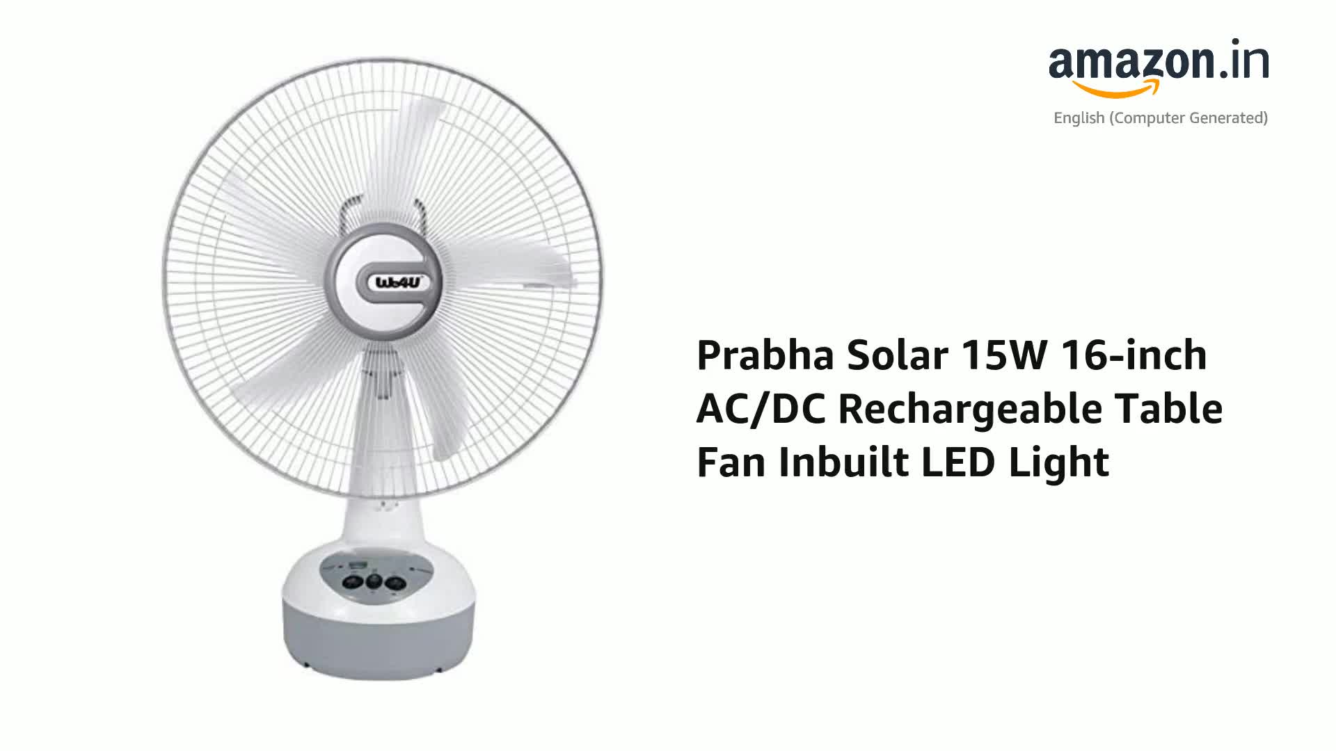 prabha rechargeable fan