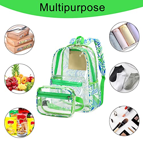 Btoop Clear Backpack For School Kids Girls Large See Through Book Bags With Clear Fanny Pack Heavy Duty Transparent Plastic Backpacks For High School Sports Women Work Stadium #TOP2