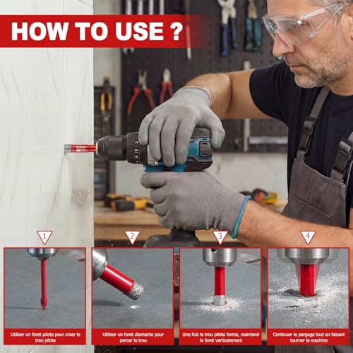Tolvaxo 10-Piece Dry Diamond Drill Bit Set