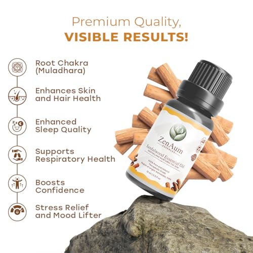 Image of 100% Pure Sandalwood Essential Oil | Deep Hydration & Relaxation | Skin Glow, Meditation & Aromatherapy | FDA Approved | GMP, IFRA, ISO Certified - 15ml - Pack of 2