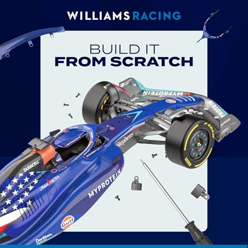 Image of LUPPA Formula 1 FW45 Model kit - 1:18 Scale Racing F1 FW45 Model Inspired by Alexander Albon & Logan Sargeant l Building kit, Collectible diecast, 140 Pieces