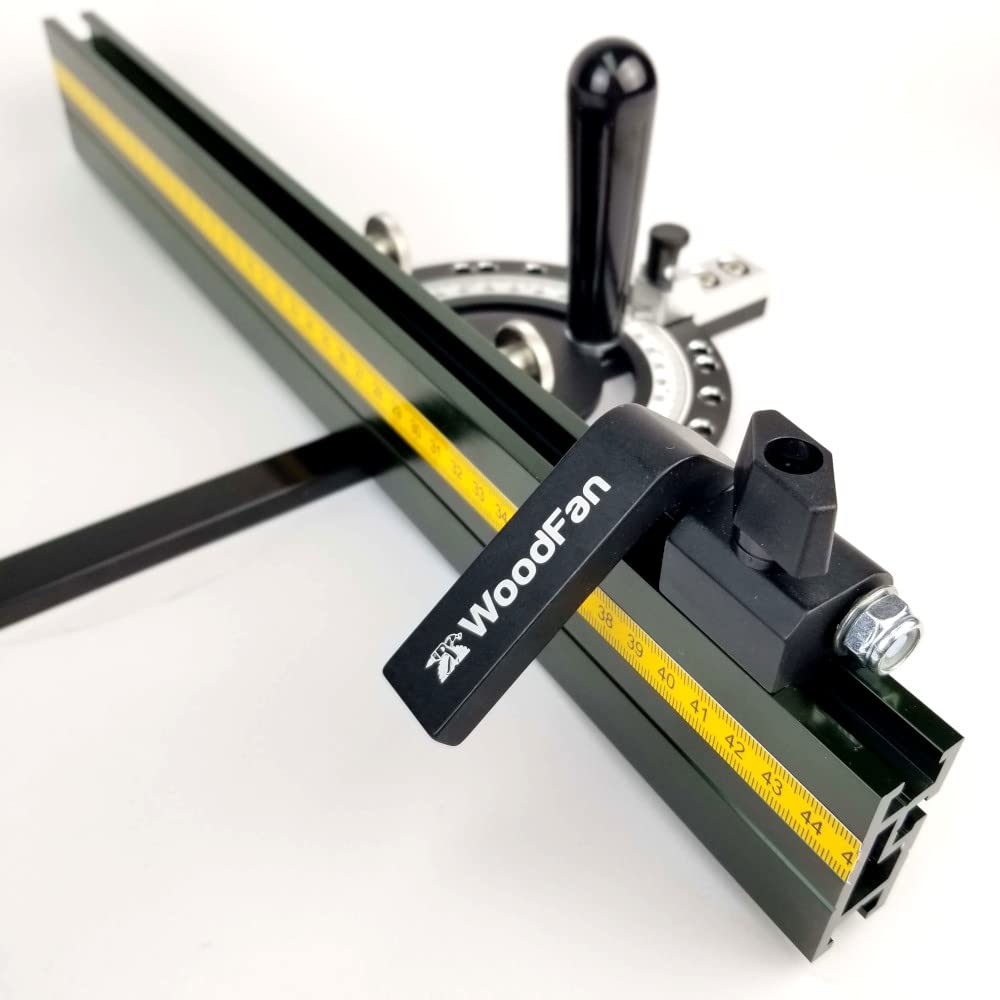 Tope de inglete profesional con tope angular y carril de tope de aluminio, carpintero