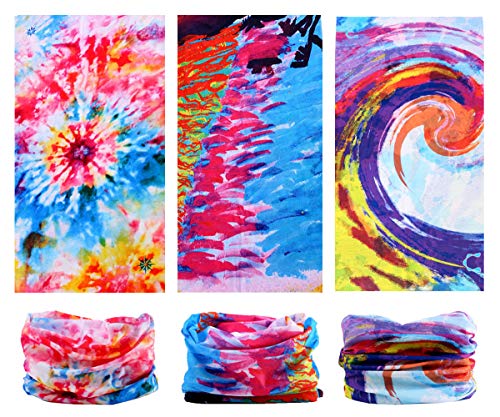 Toes Home 6PCS Outdoor Magic Headband Elastic Seamless Bandana Neck Gaiter Scarf UV Resistence Sport Headwear Boho Series for Yoga Hiking Riding Motorcycling