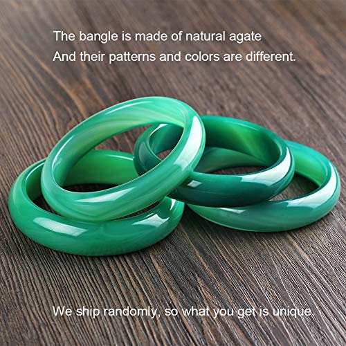 Natural Green Agate Jade Bangle Bracelet for Womens3