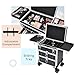 Imagen de Maleta Maquillaje Profesional Maletín Maquillaje con 2 cajones Maletín de manicura de Viaje Maleta de peluquería Trolley de Maquillaje con Ruedas Caja Maquillaje