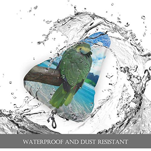 Enoqunt Beach Palm Trees Parrot Cubierta de Asiento de Bicicleta para Hombre de Mujer, Funda de cojín de Asiento de Bicicleta estática, Cubierta de Almohadilla de sillín de Bicicleta al Aire Libre