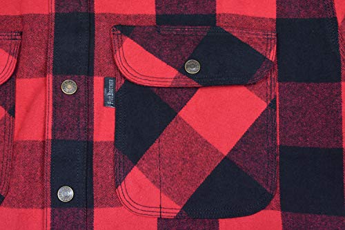 Five Brother Men's Heavyweight Flannel Logger Shirt | Snap Front3