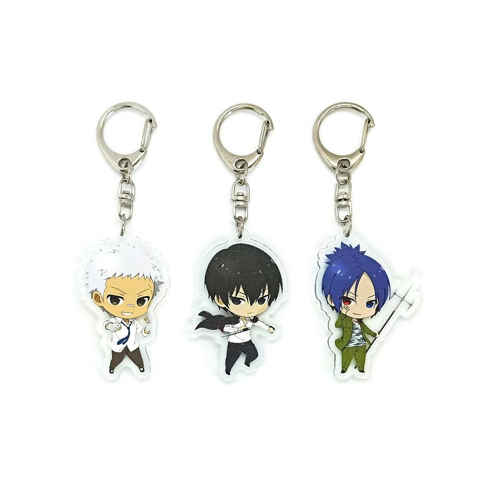 EBTY DREAMS Inc. - Set of 3 Katekyo Hitman Reborn Acrylic Keychain Ryouhei Sasagawa, Kyouya Hibari, Mukuro Rokudou v1