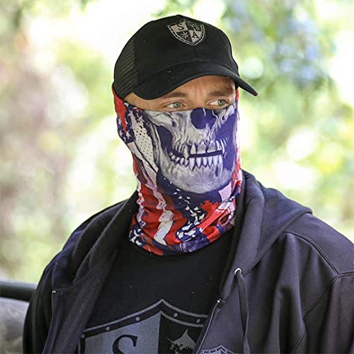 image for S A - UV Face Shield 5 Pack - Skull - Multipurpose Neck Gaiter, Balacl