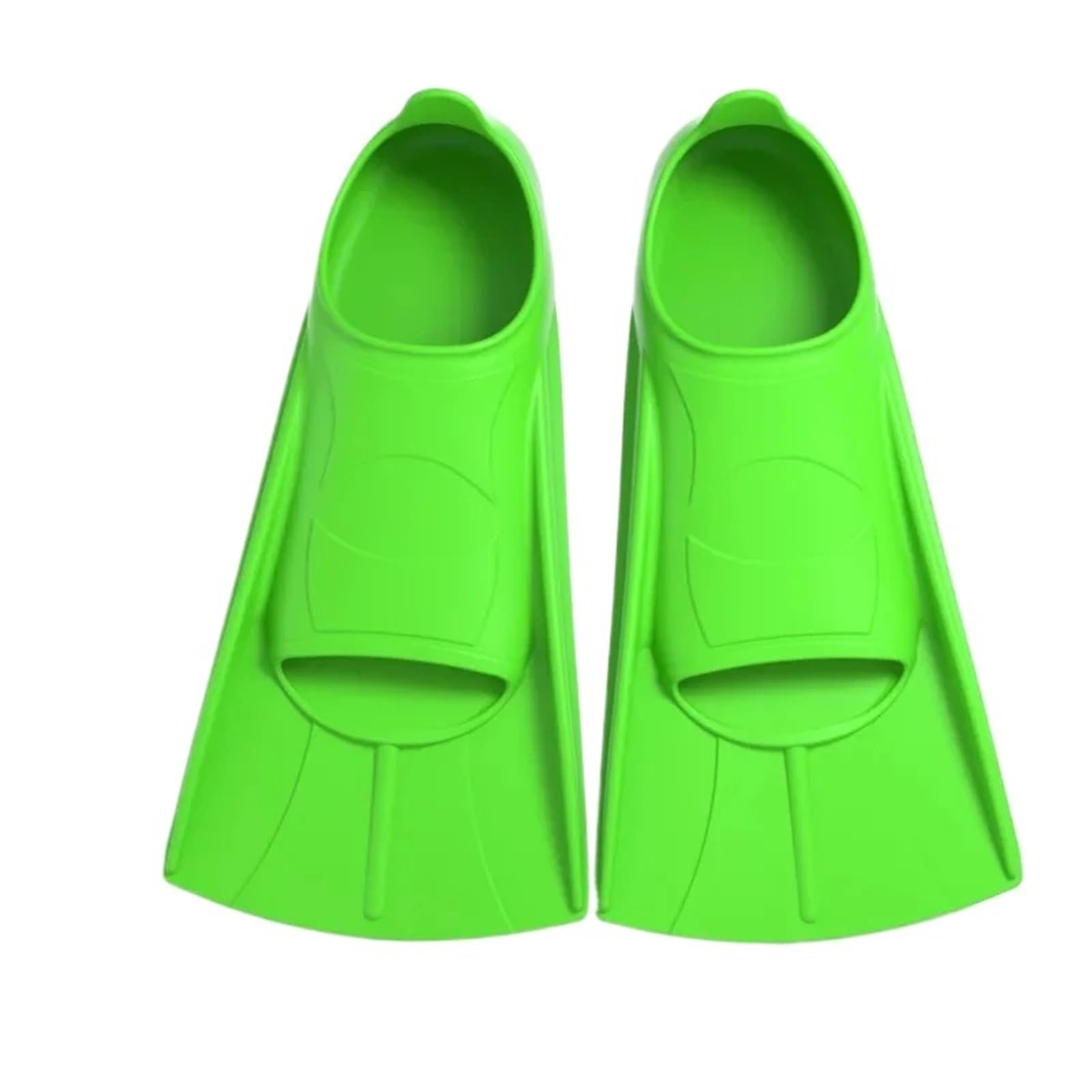Aletas Buceo Aletas de natación de Silicona con pies Cortos, Zapatos de Buceo Tipo Rana, Equipo de Entrenamiento(Green,45-47)
