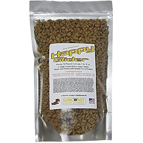 Suncoast Sugar Gliders Happy Glider 1 lb 8 oz Bag of Nutrient Dense Premium Sugar Glider Food. Honey 'N Peach Cover
