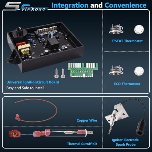Image of RV Water Heater Parts Fit for Atwood&dometic Includes 91365 Circuit Board, 91447 Thermostat & Thermal Cutoff, 93868 Spark Igniter Electrode - Replacement Parts for Gas Water Heaters