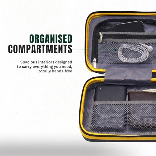 Image of VALMORE Jet Kit Travel Combo, Pack of 3, Hard Shell Organiser, Mini Sling Bag and Vanity Box, Polycarbonate, Unisex, Gadget, Toiletry and Essentials Storage Set (Navy Blue)