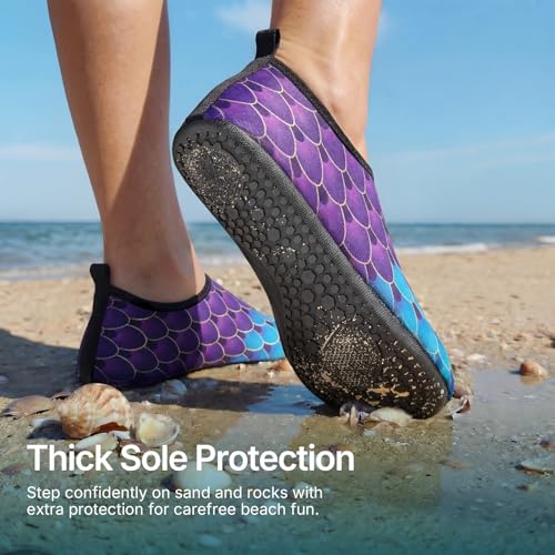 Image of Water Shoes for Women Men Quick-Dry Aqua Socks Swim Beach Outfits Barefoot | Yoga Exercise Wear Sport Accessories Pool Camping Must Haves River Hiking Youth Adult