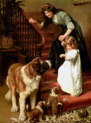 Peinture à l'huile faite à la main Arthur John Elsley sur toile