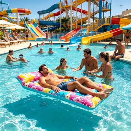 Flotteur de piscine gonflable ergonomique contre le mal de dos en vacances