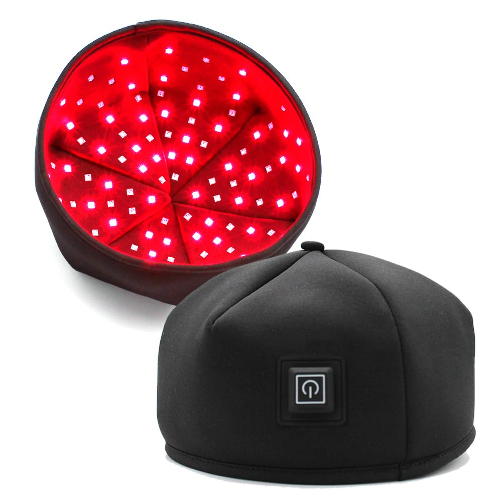 120 LEDs 660nm & 830nm Rotlicht Therapie Kappe Nahinfrarotlicht Haarwachstumsgerät Entspannung der Kopfhaut und Linderung Haarausfall behandlung bei dünner werdendem Haar
