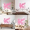Griffin Silhouette editable on Transparent Vinyl Wall Decals 67.2x72.6cm Can Modify and add Information Pink #1